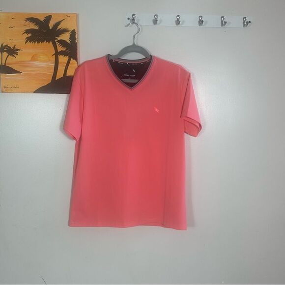 Pink Short Sleeve V-Neck Tee - Picture 2 of 9